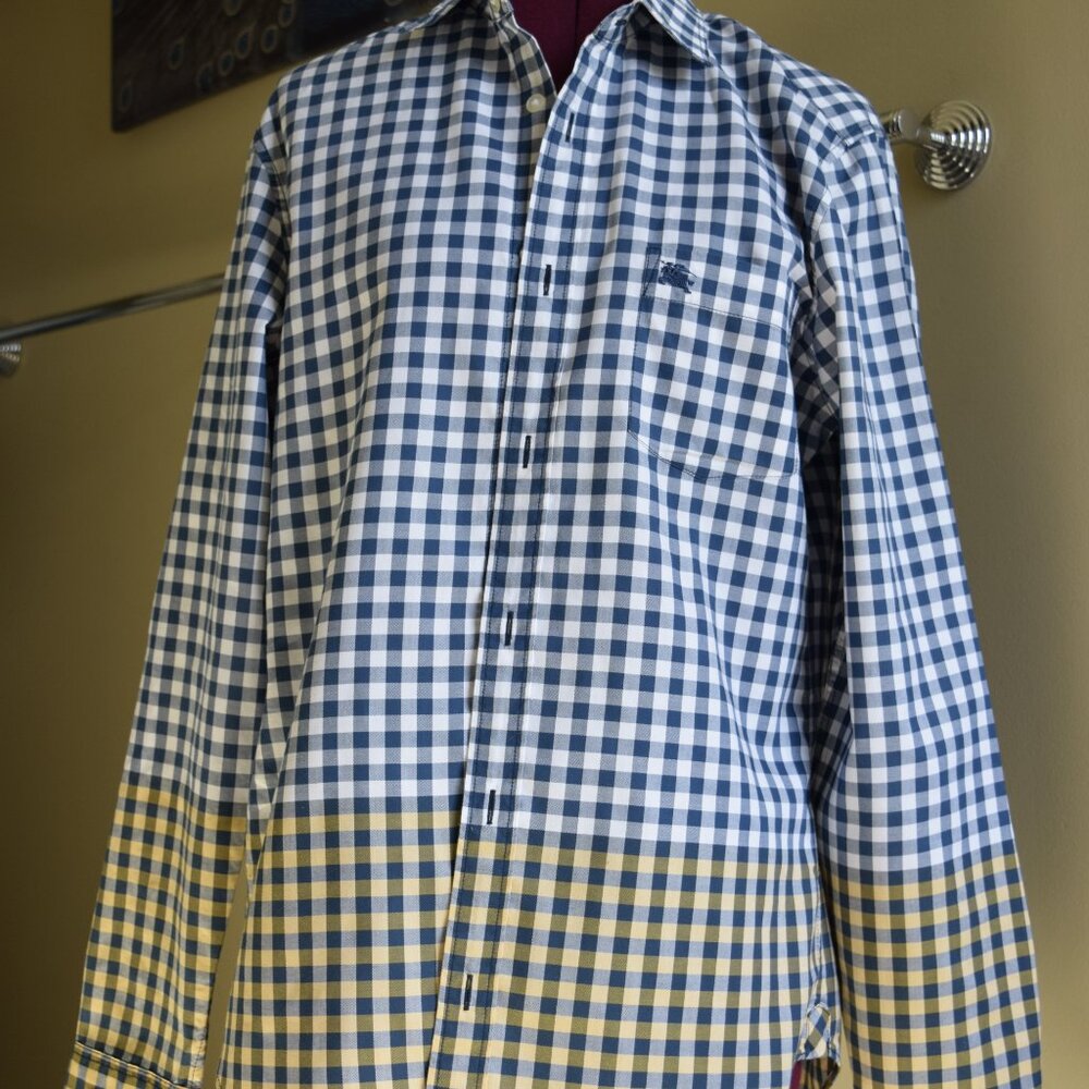 Burberry Brit Monochrome Gingham Shirt - Men's size Medium